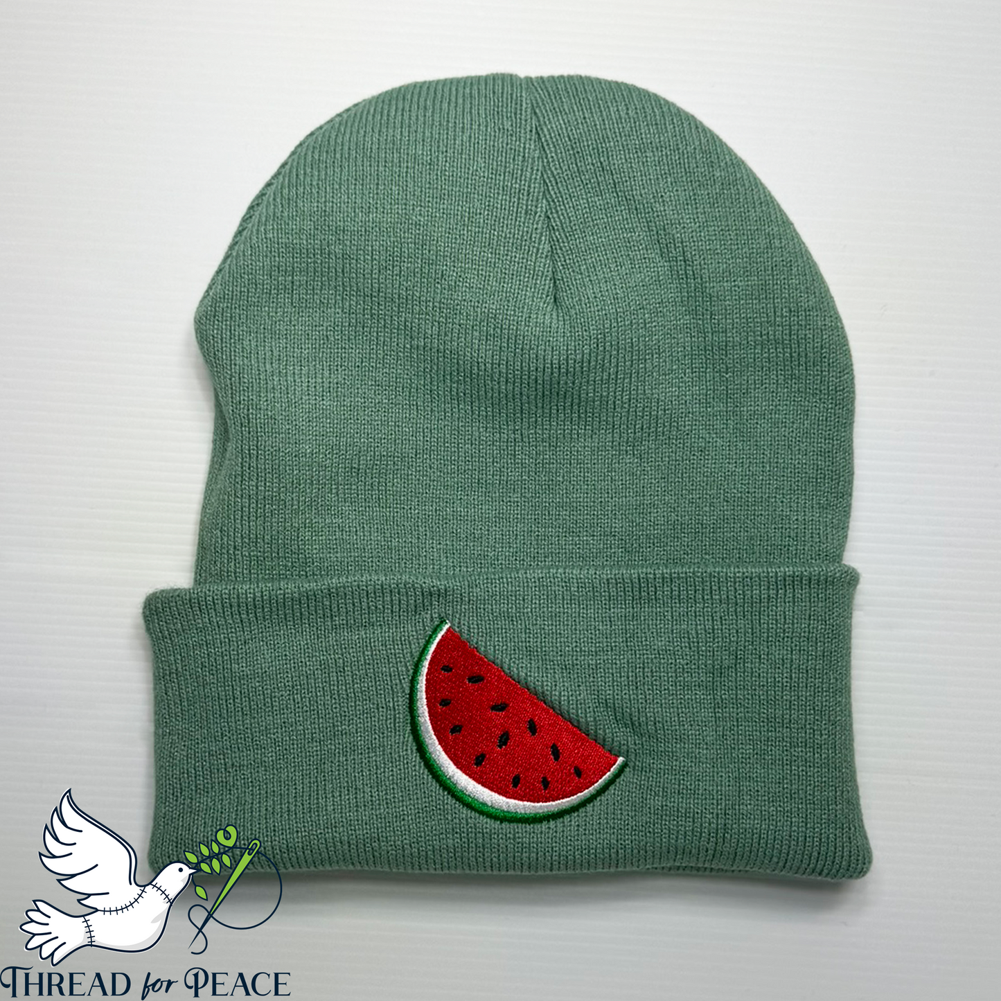 Solidarity Melon Embroidered Beanie