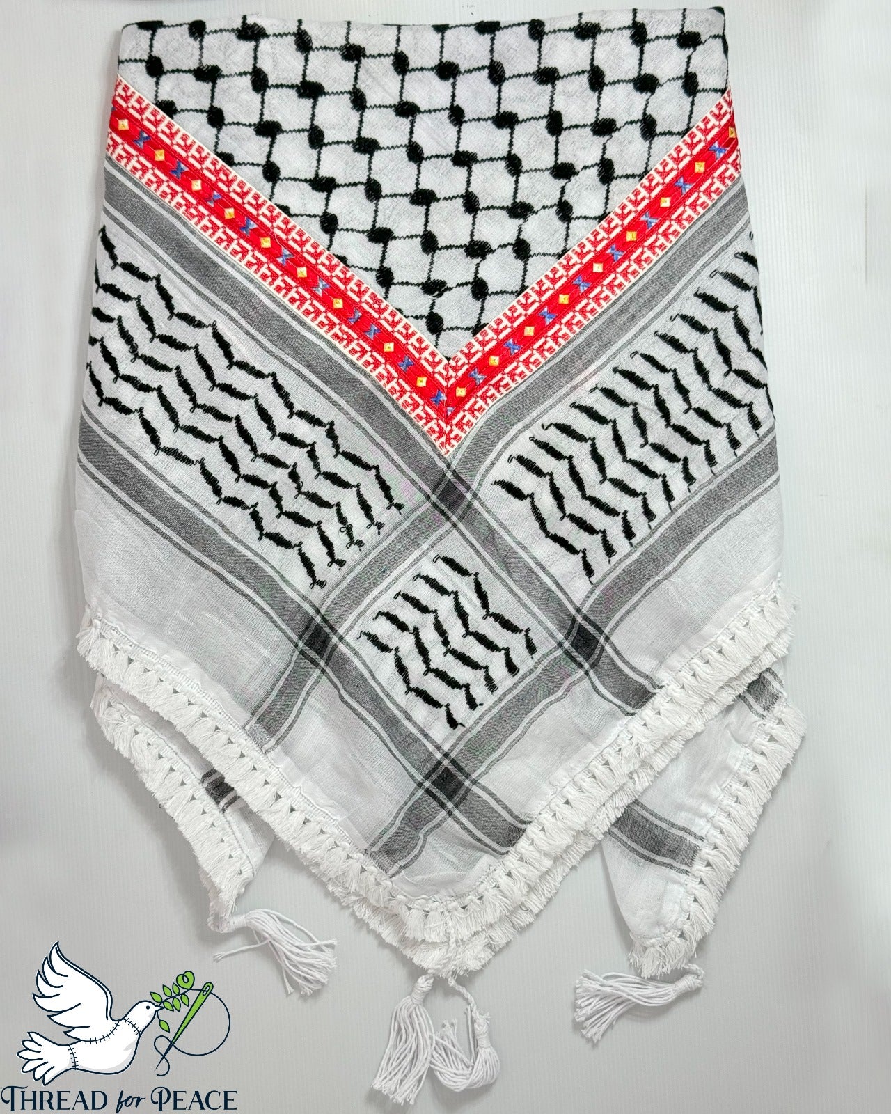 Sickles and Sherbets Embroidered Kufiya