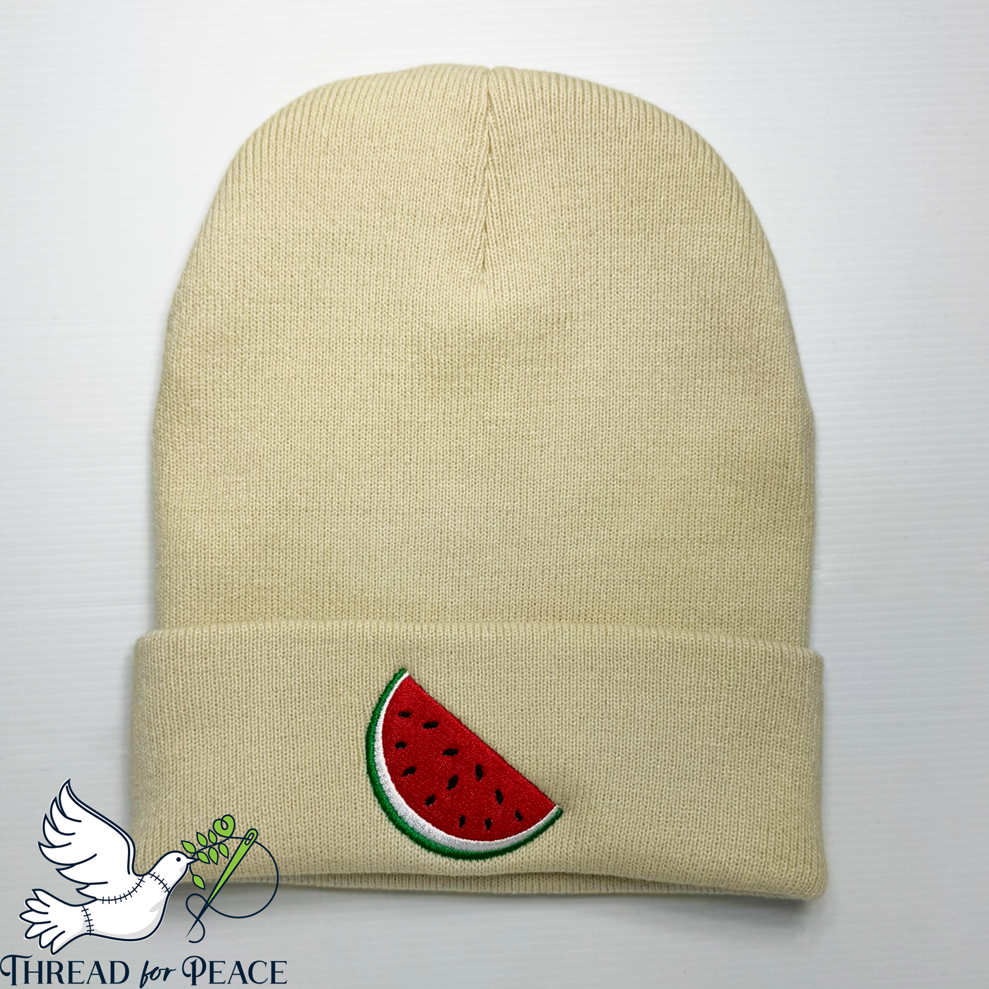 Solidarity Melon Embroidered Beanie