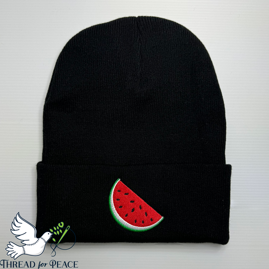 Solidarity Melon Embroidered Beanie